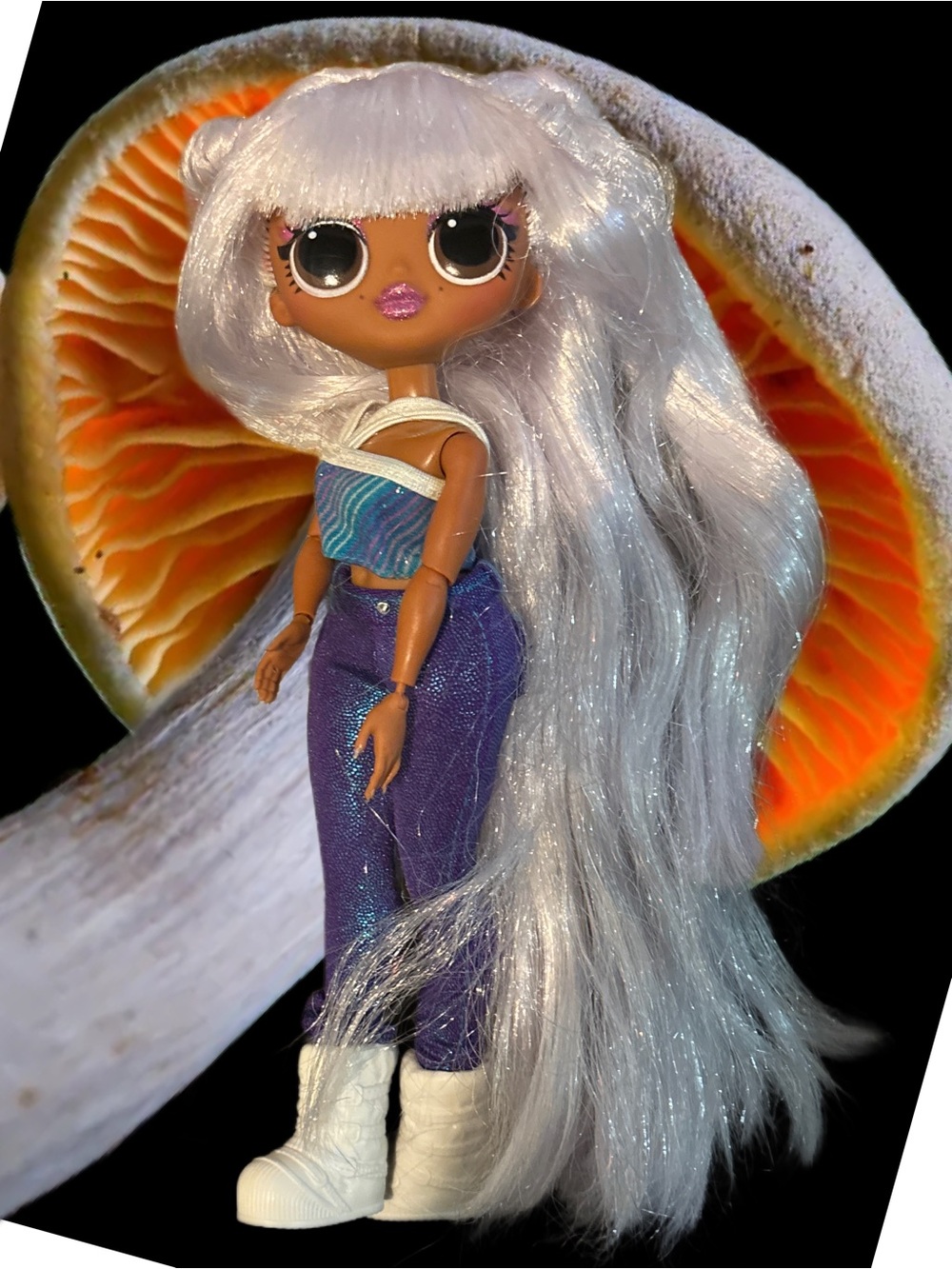 L.O.L. Surprise! White-Haired Doll with Purple Pants and White Jacket